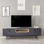 Hanah Home Soporte de TV Industrial Antracita 180 cm